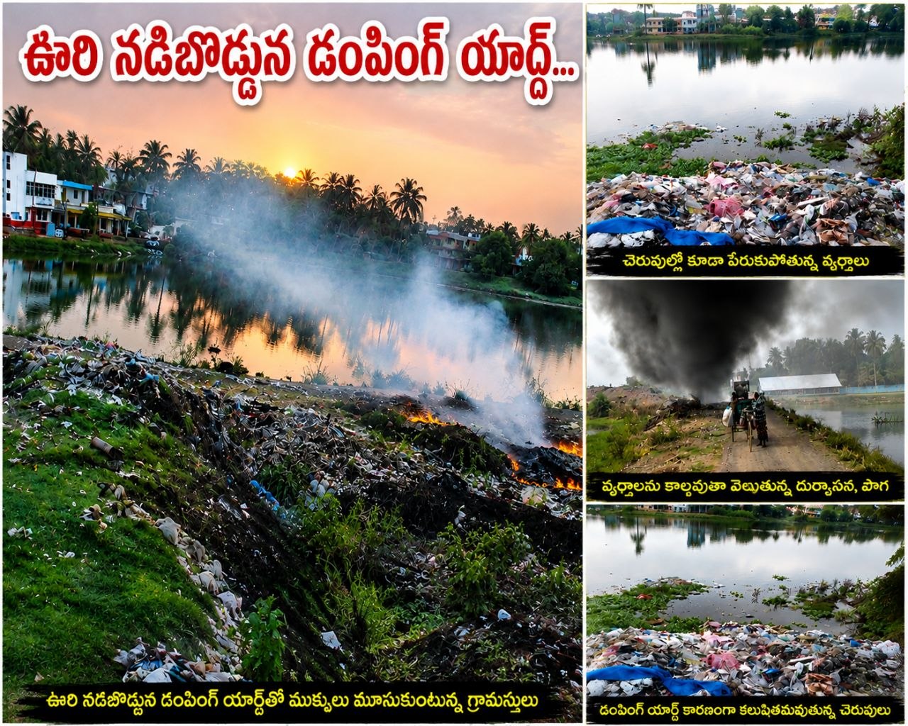 ఊరి నడిబొడ్డున డంపింగ్ యార్డ్... ముక్కులు మూసుకుంటున్న గ్రామస్తులు
