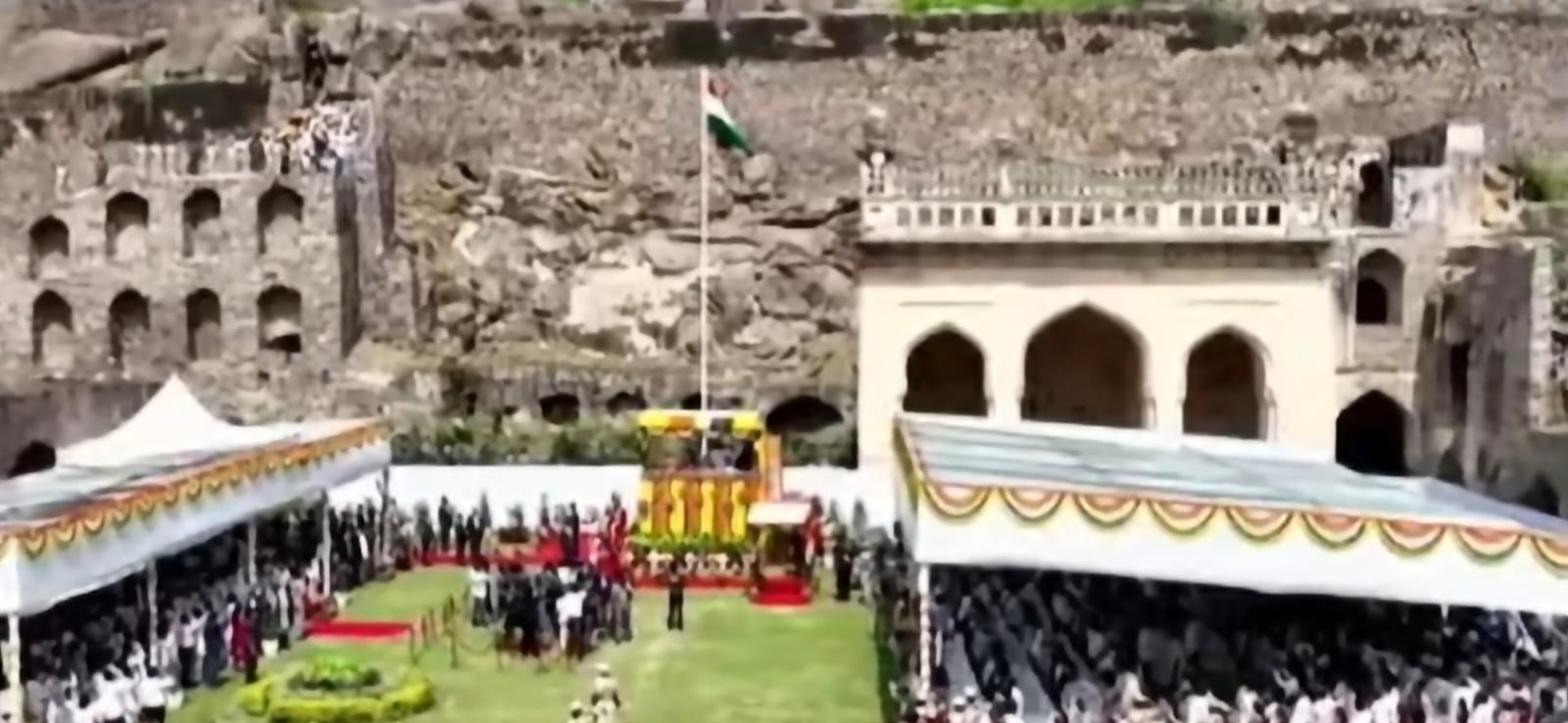 Grand Independence Day celebrations at Golconda Fort; CM Revanth Reddy hoists tricolour