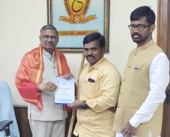 దివ్యాంగుల హక్కుల చట్టంపై అవగాహన సదస్సు ఏర్పాటు చేయాలి.. * ఓయూ రిజిస్ట్రార్ను కోరిన విశ్వవిద్యాలయాల దివ్యాంగుల ఫోరం..