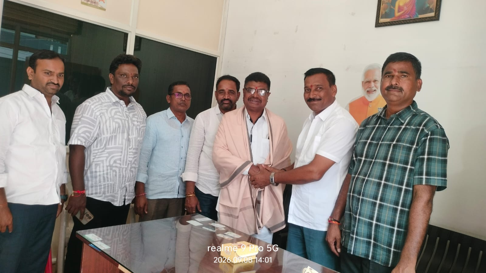 భారతీయ జనతా పార్టీ తెలంగాణ రాష్ట్ర దివ్యాoగుల విభాగం రాష్ట్ర కో ఆర్డినేటర్ గోలి ప్రభాకర్ కి సన్మానం
