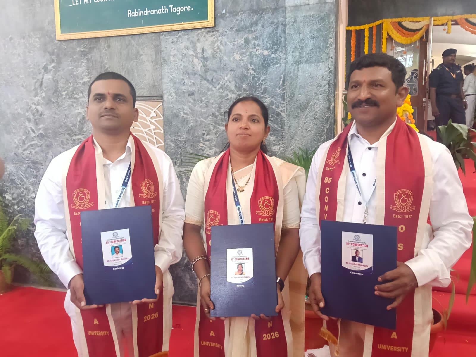 ఒకే కుటుంబంలో ముగ్గురికి ఉస్మానియా నుంచి పీహెచ్డీలు