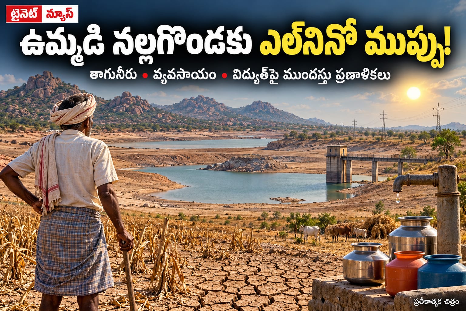 తాగునీరు, సాగు, విద్యుత్, పశుగ్రాసంపై ముందస్తు ప్రణాళికలకు సూచనలు నల్లగొండ జిల్లాలో 34 శాతం తక్కువ వర్షపాతంపై ఆందోళన